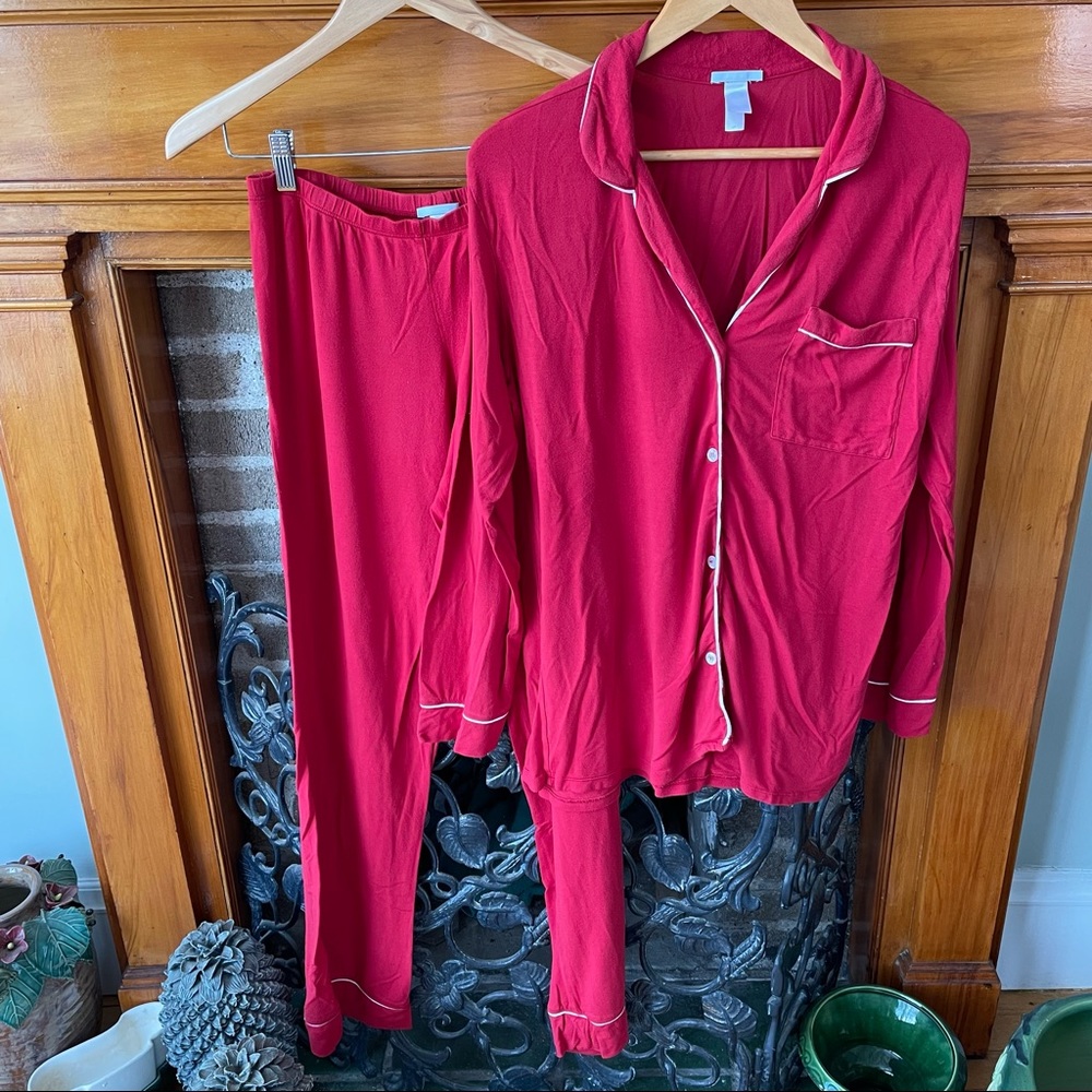Eberjey Gisele pajama PJ set, size small S/P red